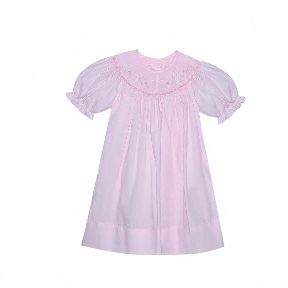 NEW REMEMBER NGUYEN girl's savannah bishop dress in pink
